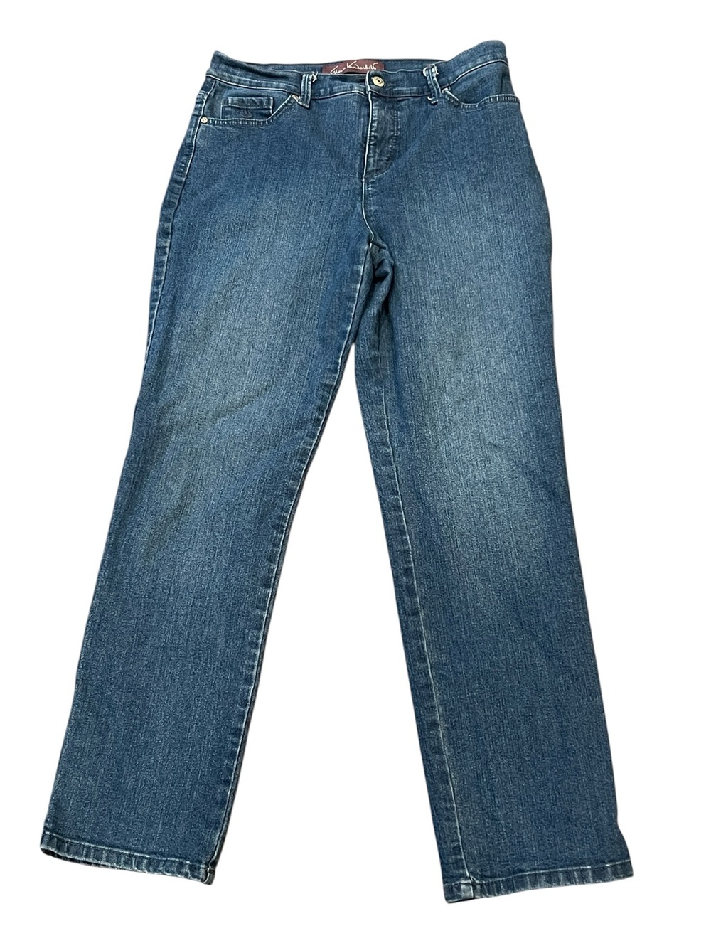 Gloria Vanderbilt Amanda Jeans Medium Blue Straight-Leg Size 8 Short